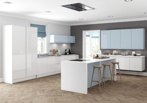 Welford Bright White & Sky Blue